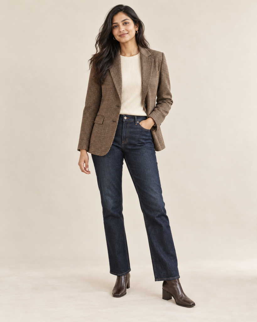 Checked Blazer